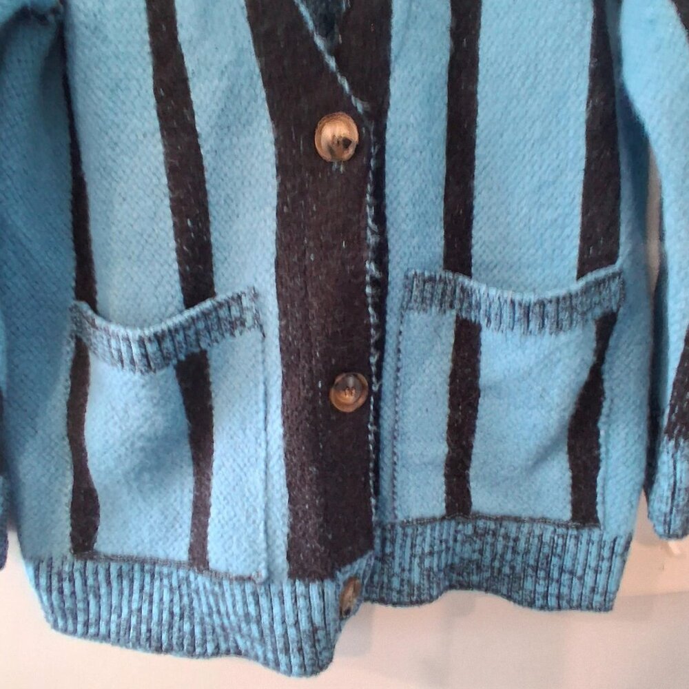 Free People nwt State Side Cardigan womens XS oversized striped Laguna - Picture 4 of 5